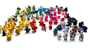 Vintage Authentic Pokemon Mini Figure Lot — 111 Figurines Stamped RL China